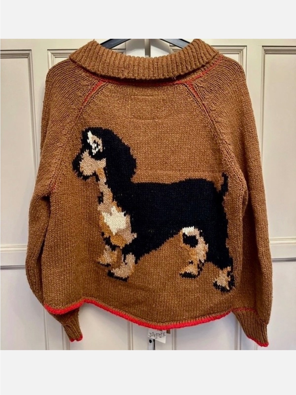 NWT Anthropologie Pilcro Jesse Dachshund Dog Icon Cardigan Sweater Size Small - Picture 2 of 5